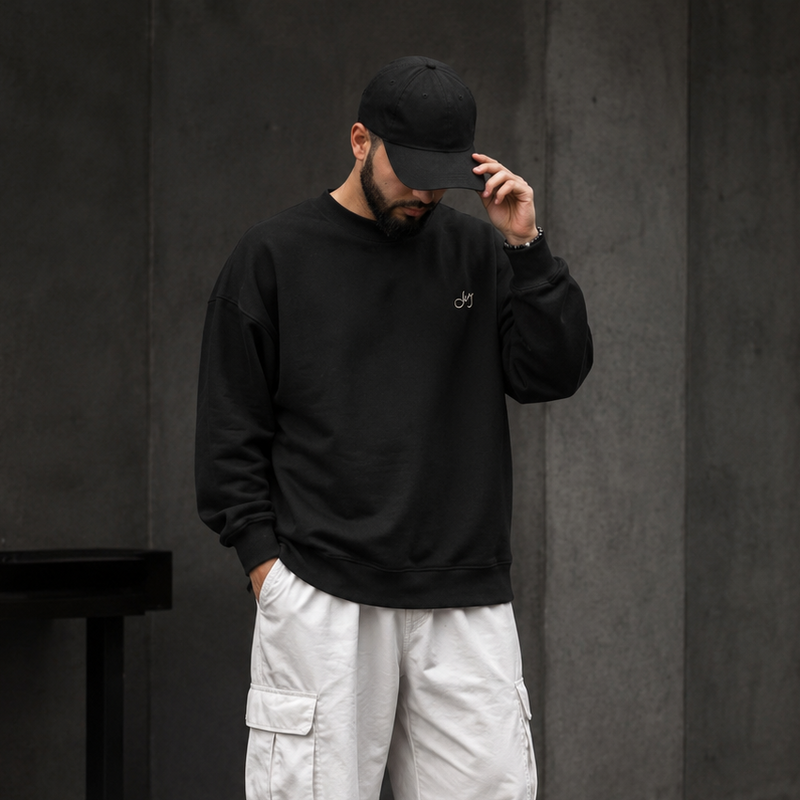 KHWAB - BLACK CREWNECK